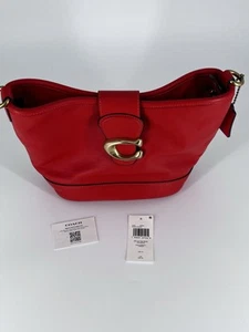 Coach Tali Women's Bucket Bag - Red Orange - Picture 1 of 9