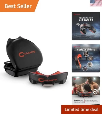 Protector bucal deportivo de combate versátil - Protección de doble capa para todos los atletas Foto 1 de 4