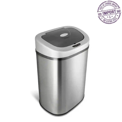 Nine Stars Automatic Trash Can, 21 Gallon Stainless Steel, Motion Sensor, Silver - Image 1 of 4