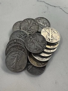Liberty Walking Half Dollar - Roll - Mixed Dates/Condition - INV#7584 - Picture 1 of 2