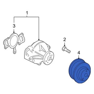 For Land Rover Range Rover Sport 2006-2009 Land Rover Engine Water Pump Pulley - Изображение 1 из 3