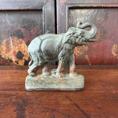 Cast Iron Elephant Door Stop Bookend – Vintage Rustic Heavy Home Decor Accent - Image 1 of 4