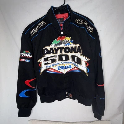 2004 Vintage Daytona 500 JH Designs Mens Nascar Jacket Size large Mickey Mouse  - Image 1 of 4