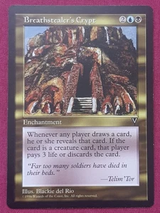 Magic The Gathering VISIONS BREATHSTEALER'S CRYPT blue/black card MTG - Picture 1 of 2