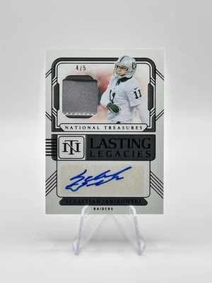 2024 National Treasures Sebastian Janikowski Legacies Black Patch Auto #/5 - Image 1 of 2