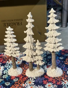 Juego de 3 árboles blancos esmerilados/brillantes Midwest of Cannon Falls para Navidad - Imagen 1 de 5