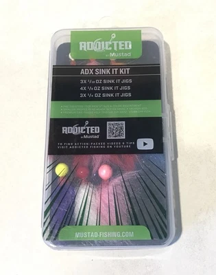 KIT DE PLANTILLA DE CONTRACCIÓN ADICTA Mustad ADX FREK IT 1/4, 1/8, 1/16 oz COLORES SURTIDOS Foto 1 de 4