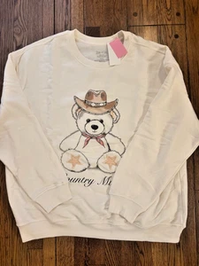 Zoe and Liv Ivory Pullover Country Teddybär Design Gr. 2XL passt wie XL - Bild 1 von 3