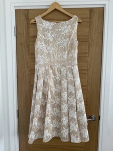Mela London Nude Damask Style Dress UK Size 12 - Picture 1 of 5