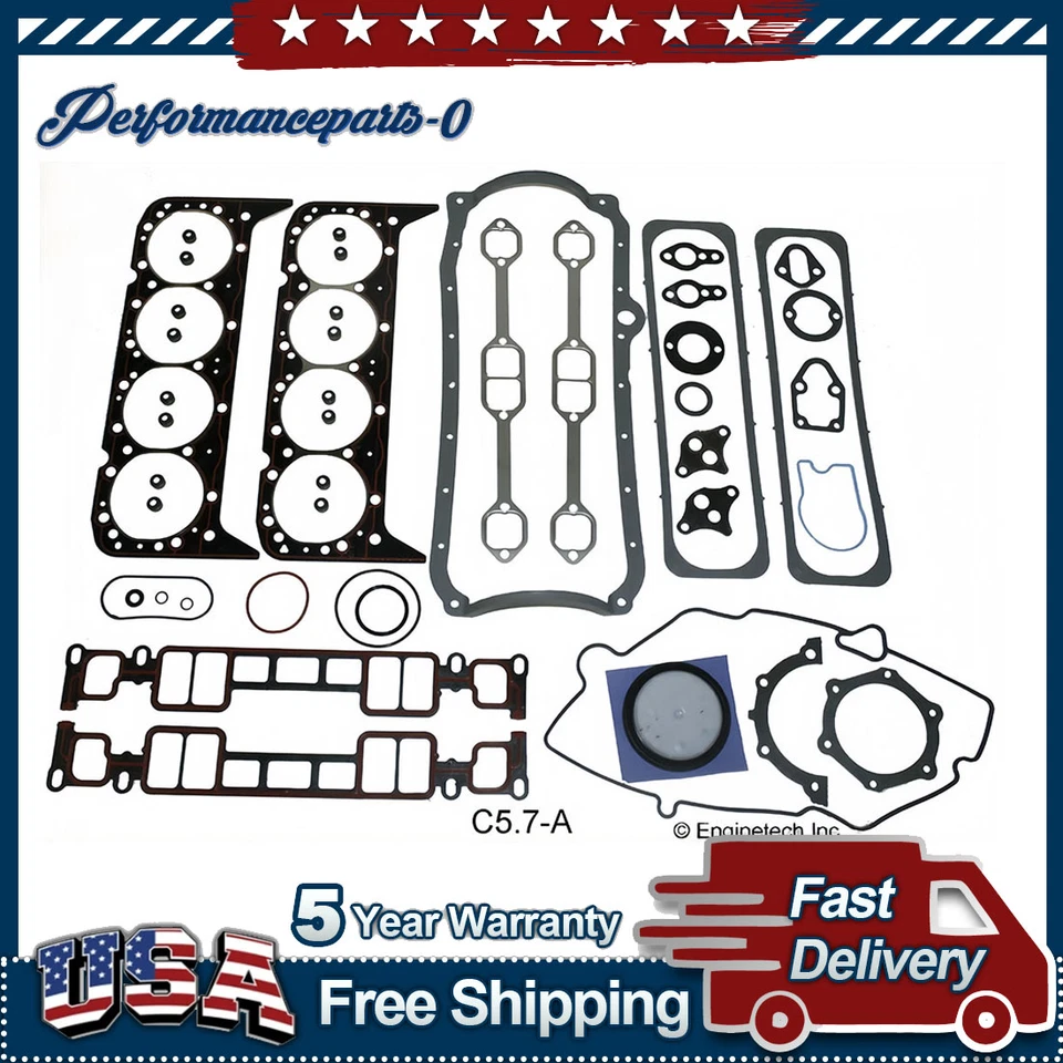 Kit de motor conjunto de junta para Chevrolet C2500 Suburban 1996 1997 1998 1999 5.7L V8 - Imagem 1 de 1