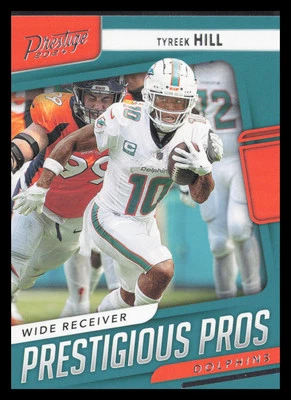 2022 Panini Prestige #PP-7 Tyreek Hill Prestigious Pros Miami Dolphins S225-1281 - Image 1 of 2