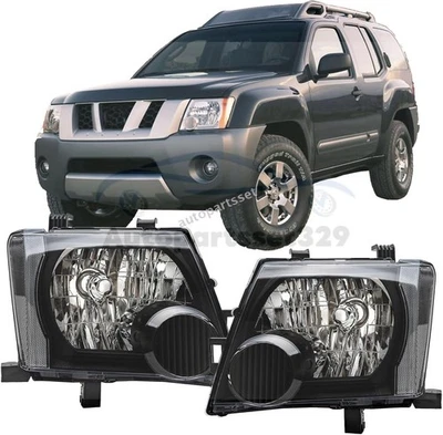 Black Headlights Assemble Set For 2005- 2015 Nissan Xterra NI2502161 & NI2503161 Foto 1 de 4