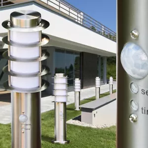 Lampada da terra con rilevatore di movimento sentieri lampada giardino esterno luce da terra acciaio inox - Foto 1 di 2