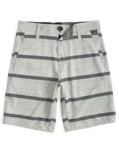 Volcom Frickin Surf N Turf Boys Hybrid Shorts Size 20 (30) Gray Black Stripe - Picture 1 of 6