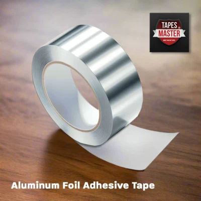 TAPES MASTER 4" x 55yds (101mm x 50m) - Aluminum Foil Non-Conductive Adhesive Tape - Silver