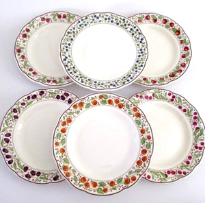 GIEN France Fruit Les Tartes 7 3/4" Dessert/Salad Plates Set 6 - Picture 1 of 4