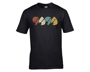 T-Shirt Gitarrenplektren Vintage Gitarrist T-Shirt Musik Geschenk Männer Frauen Kinder Top - Bild 1 von 9