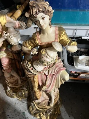 Vintage Italian Statue Lamps - Image 1 of 4