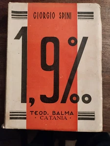 SPINi Giorgio 1,9 ‰. Catania Balma 1938 Prima ed. Protestantesimo antifascismo - Picture 1 of 1