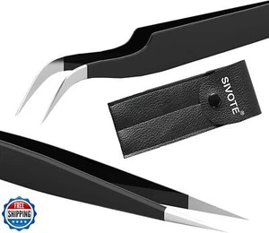 SIVOTE Wimpernpinzette für Wimpernverlängerungen, handkalibriert gerade und gebogen - Bild 1 von 5