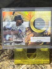 2022 Topps Gold Label Julio Rodriguez Rookie Gold Prospect Nugget Relic Card /25