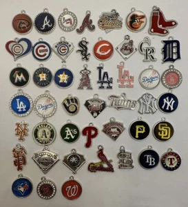 MLB Baseball Charms Pendants Dangle - Picture 1 of 69