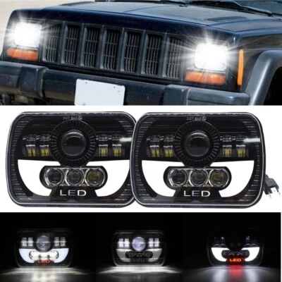 Par de faros LED cuadrados 7X6" 240W para camioneta de carga Chevy Express 1500 2500 3500 Foto 1 de 4
