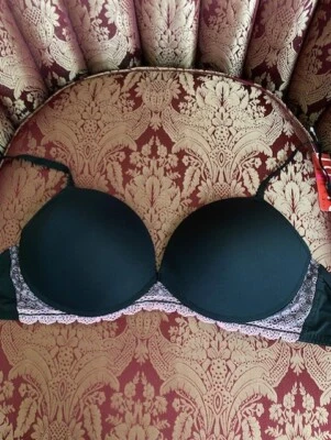 Sujetador Josie by Natori acolchado sin cables Electro Pop negro 837141 talla 32dd nuevo con etiquetas Foto 1 de 3