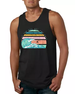 Camiseta sin mangas Retro Let The Sea Set You Free Outdoor para hombre - Imagen 1 de 8