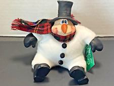 New Coal Snowman Russ The Country Folks Critters Plush Christmas