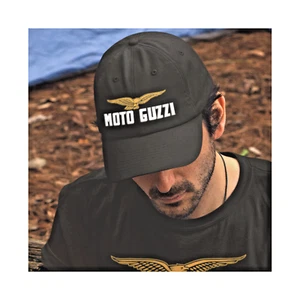 Retro Classic Moto Guzzi Golden Eagle Motorcycle Logo Biker Quality Baseball Cap - Picture 1 of 7