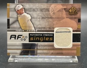2003 SP Game Used Shirt Authentic Fabrics Singles #JL Justin Leonard - Picture 1 of 2