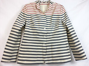 12 Algo Switzerland Striped Silk Jacket Bespoke Couture