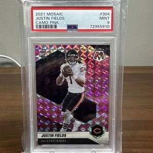 2021 PANINI MOSAIC JUSTIN FIELDS CAMO PINK ROOKIE CARD PSA 10 GEM 💎 💎🔥 - Picture 1 of 2