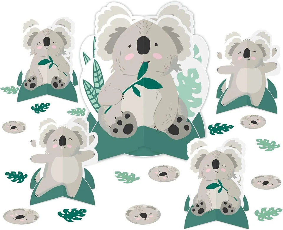 Koala Bear Animal Cute Kids Birthday Party Centerpiece Table Decorating Kit - Image 1 of 1