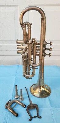 York Cornet colecionador antigo nº. Bocal estojo rígido 56758 Horn - Imagem 1 de 4