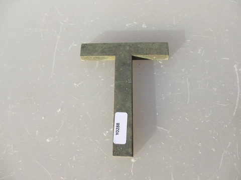 Antique Brass Shop Letter "T" Sign Old Plaque Name Victorian Initial 4.25"H Cover