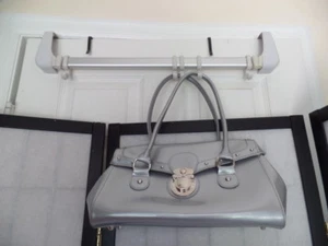 BEIJO BEAUTIFUL GRAY HANDBAG/SATCHEL WITH MAGNETIC FLAP CLOSURE MINT - Picture 1 of 9