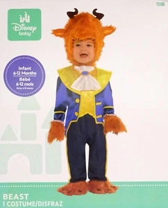 DISNEY BEAST COSTUME CHILD 6-12 month-12-24 month-BEAUTY AND THE BEAST 4-PIECE - Picture 1 of 13