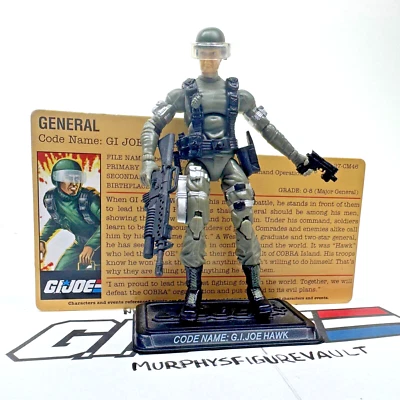 GI Joe General Hawk v1 2008 G.I. Figura de acción Commander 3,75" con tarjeta de archivo Foto 1 de 4