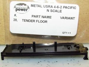 #20 TENDER FLOOR FOR MODEL POWER N SCALE METAL USRA 4-6-2 PACIFIC. NEW ORIGINAL - Picture 1 of 6