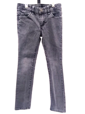 Faded Glory, corte recto, lavado negro claro, talla 7, cintura ajustada, 5 bolsillos Foto 1 de 4