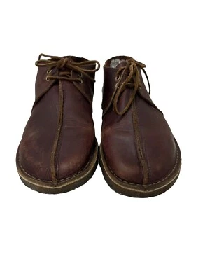 Men's Clarks Originals Desert Trek Leather Lace Up Boots size 13M Burgundy - Image 1 of 4