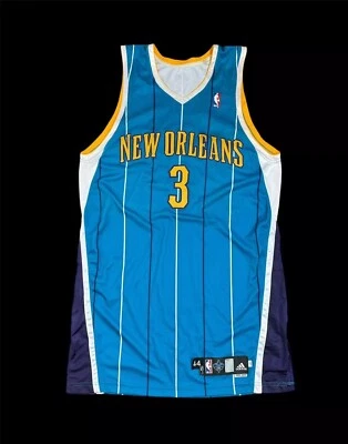 Camiseta Chris Paul Game Worn Hermosa Firmada 2008-2009 New Orleans Hornets Foto 1 de 4