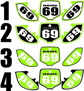 2000-2008 Kawasaki KX 65 Number Plates Side Panels Graphics Decal - Picture 1 of 1