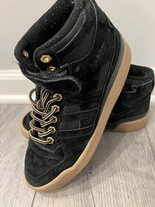 ADIDAS Forum Mid J Black Suede sneakers Boy Size 6 - Picture 1 of 4