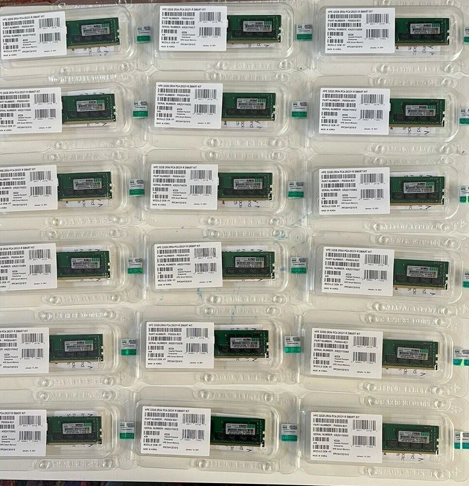 HP 1XD85AA 864707-591 1RX4 16GB DDR4 PC4-2666V Workstations Z4 Z6 Z8 G4 Memory - Image 1 of 4