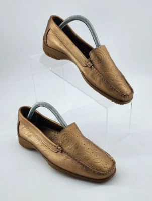 Spring Step Women's Gold Leather Loafer Shoe Slip On EU 36 US 5.5-6 Foto 1 de 4