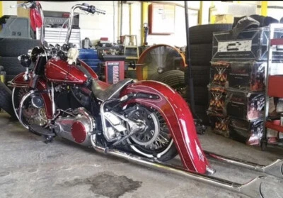 Guardabarros trasero Cholo Softail Heritage Classic FL fibra de vidrio 9" Harley Davidson Foto 1 de 4