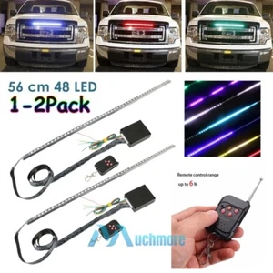 2PK 22" RGB LED Knight Rider Strip Scanning Light Behind Grill For Chevy Trucks - Bild 1 von 20